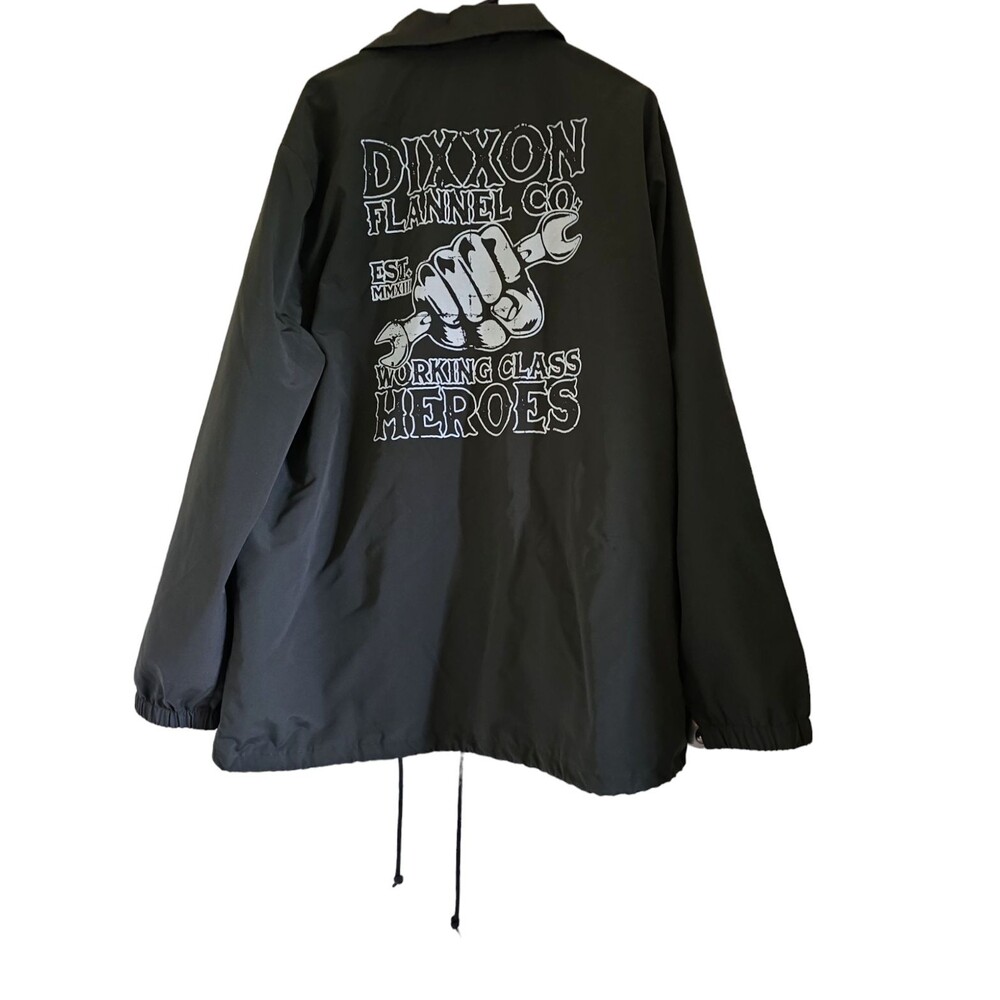 Dixxon Flannel Co. "Working Class Fist Coaches Jacket” Dark GREEN. Men's XXL